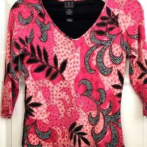 Colorful v- neck top